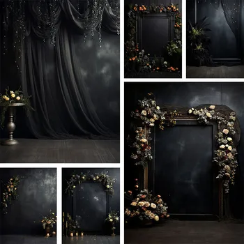 Фон за снимки Mehofond Черната стена Цветен блясък Възрастен рожден Ден, Сватба Майчинство Портрет Декор на Фона на фотографско студио