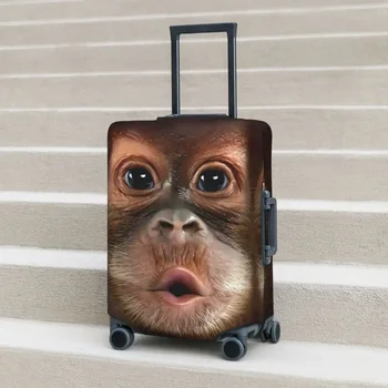 Калъф за куфара с принтом маймуна, с голямо лице на животните, защита от круизни пътувания, практични аксесоари за багаж